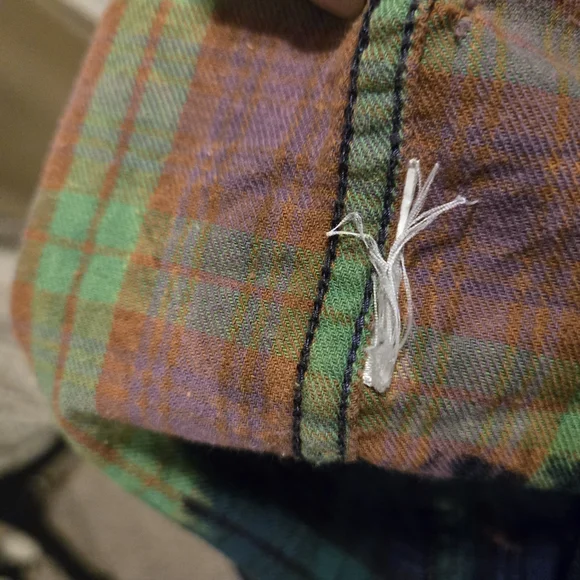 Fall Outfit Combo! Nirvana Tee & Tie Dye Plaid Button Up Shirt - Picture 9 of 11